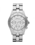 Marc Jacobs Blade White Dial SIlver Stainless Steel Strap Watch for Women - MBM3100