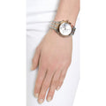 Marc Jacobs Peeker Chrono Silver Two Tone Stainless Steel Strap Watch for Women - MBM3369