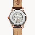 Fossil Townsman Beige Dial Brown Leather Strap Watch for Men - ME3105