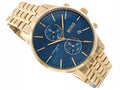 Hugo Boss Associate Blue Dial Gold Steel Strap Watch for Men - 1513841