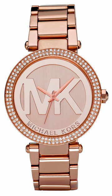 Michael Kors Parker Rose Gold Dial Rose Gold Steel Strap Watch for Women - MK5865