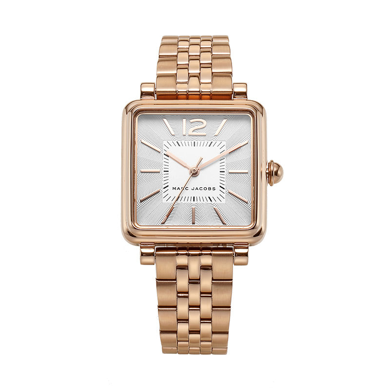 Marc Jacobs Vic White Dial Rose Gold Stainless Steel Strap Watch for Women - MJ3514