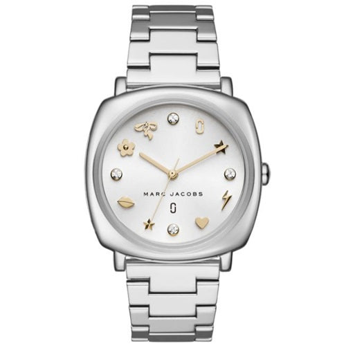 Marc Jacobs Mandy White Dial Silver Stainless Steel Strap Watch for Women - MJ3572