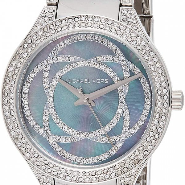 Michael Kors Kerry Mother of Pearl Dial Silver Strap Watch for Women - MK3480