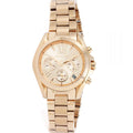 Michael Kors Bradshaw Chronograph Gold Dial Gold Steel Strap Watch for Women - MK5799