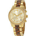 Michael Kors Ritz Gold Dial Two Tone Steel Strap Watch for Women - MK6322