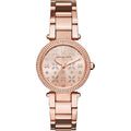 Michael Kors Parker Rose Gold Dial Steel Strap Watch for Women - MK6470