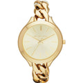 Michael Kors Runway Gold Dial Gold Steel Strap Watch for Women - MK3222