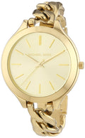 Michael Kors Runway Gold Dial Gold Steel Strap Watch for Women - MK3222