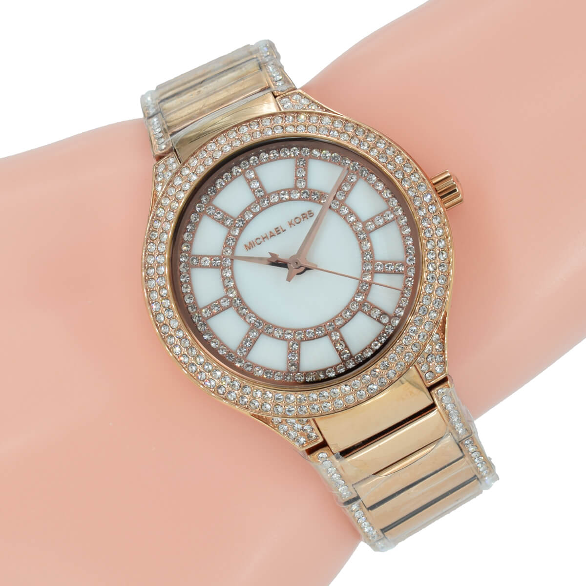 Michael Kors Kerry Mother of Pearl Dial Rose Gold Steel Strap Watch for Women - MK3313