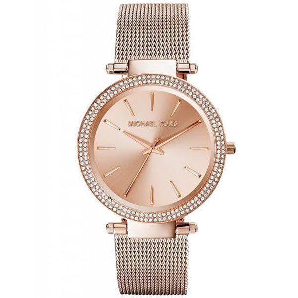 Michael Kors Darci Rose Gold Dial Rose Gold Mesh Bracelet Watch for Women - MK3369