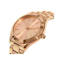 Michael Kors Slim Runway Rose Gold Dial Steel Strap Watch for Women - MK3513