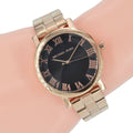 Michael Kors Noire Black Dial Rose Gold Steel Strap Watch for Women - MK3585