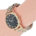 Michael Kors Noire Black Dial Rose Gold Steel Strap Watch for Women - MK3585