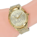 Michael Kors Slim Runway Gold Dial Gold Steel Strap Watch for Women - MK3590