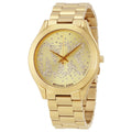 Michael Kors Slim Runway Gold Dial Gold Steel Strap Watch for Women - MK3590