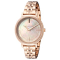 Michael Kors Cinthia Mother of Pearl Dial Gold Steel Strap Watch for Women - MK3643