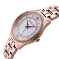 Michael Kors Lauryn Mother of Pearl Dial Rose Gold Steel Strap Watch for Women - MK3716