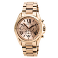 Michael Kors Bradshaw Rose Gold Dial Rose Gold Steel Strap Watch for Women - MK5503