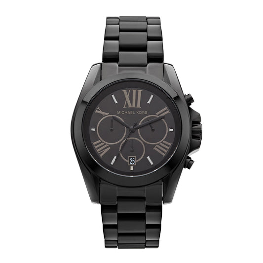 Michael Kors Bradshaw Black Dial Black Steel Strap Watch for Men - MK5550