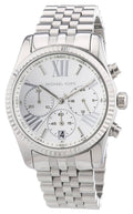 Michael Kors Lexington Silver Dial Silver Steel Strap Watch for Women - MK5555