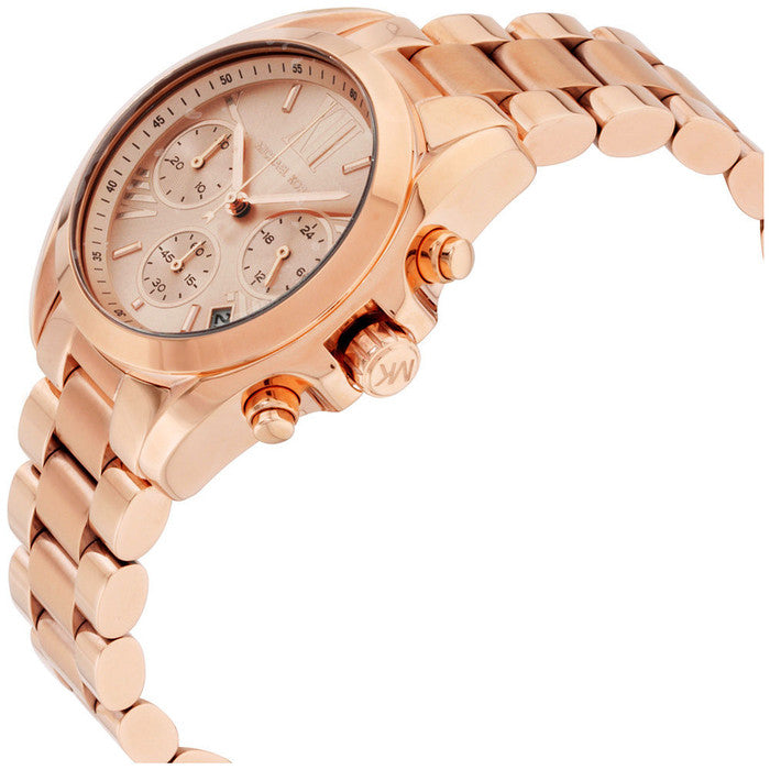 Michael Kors Bradshaw Chronograph Gold Dial Gold Steel Strap Watch for Women - MK5799