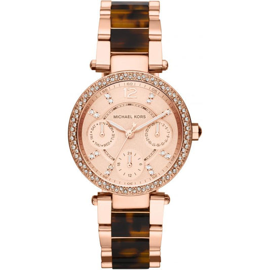 Michael Kors Parker Gold Dial Two Tone Steel Strap Watch for Women - MK5841