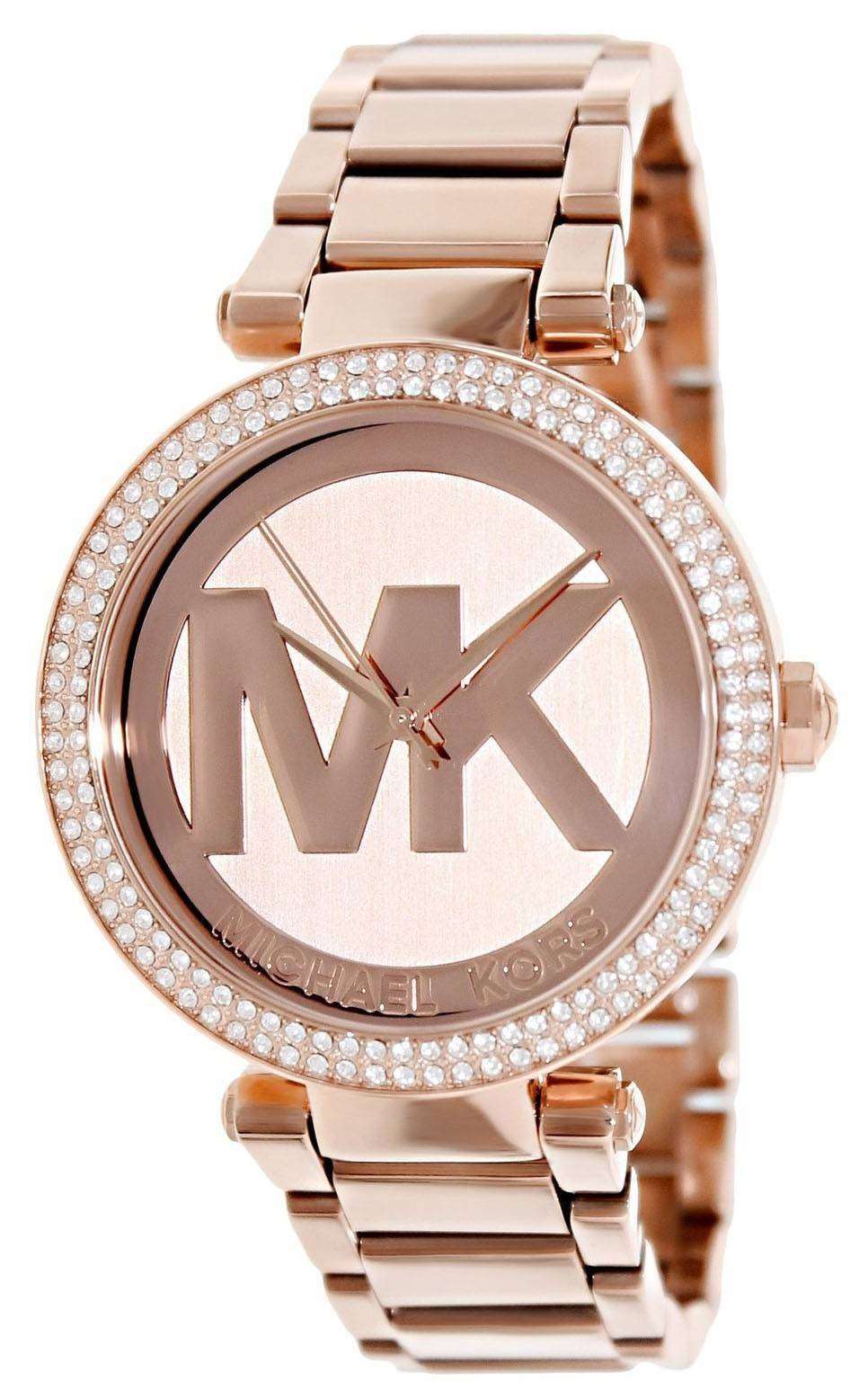 Michael Kors Parker Rose Gold Dial Rose Gold Steel Strap Watch for Women - MK5865