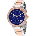 Michael Kors Parker Blue Dial Two Tone Steel Strap Watch for Women - MK6141