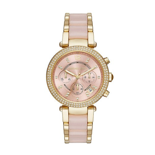 Michael Kors Parker Gold Dial Two Tone Steel Strap Watch for Women - MK6326