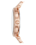 Michael Kors Parker Rose Gold Dial with Diamonds Rose Gold Steel Strap Watch for Women - MK6426