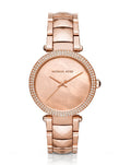 Michael Kors Parker Rose Gold Dial with Diamonds Rose Gold Steel Strap Watch for Women - MK6426