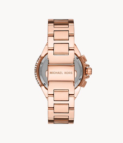 Michael Kors Layton Rose Gold Dial Rose Gold Steel Strap Watch for Women - MK6395