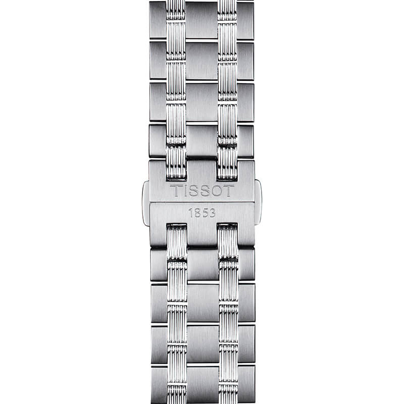 Tissot T Classic Automatic III Day Date White Dial Silver Steel Strap Watch for Men - T065.930.11.031.00