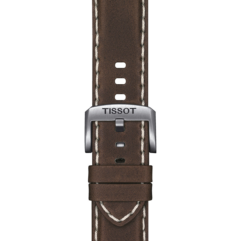 Tissot Supersport Chrono Blue Dial Brown Leather Strap Watch For Men - T125.617.16.041.00