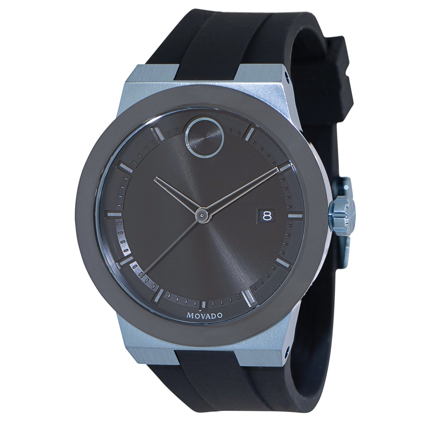 Movado Bold Fusion Black Dial Black Rubber Strap Watch for Men - 3600626