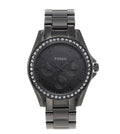 Fossil Riley Multifunction Black Dial Black Steel Strap Watch for Women - ES4519