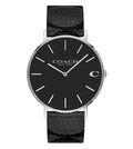 Coach Charles Black Dial Black Leather Strap Watch for Men - 14602157