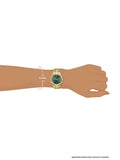 Guess Cosmo Diamonds Green Dial Gold Steel Strap Watch for Women - GW0033L8