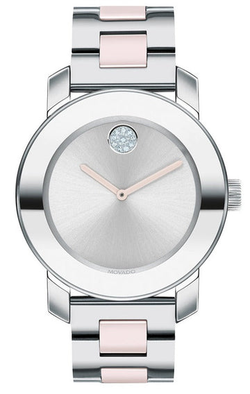 Movado Bold Silver Dial Two Tone Steel Strap Watch for Women - 3600702