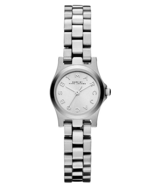 Marc Jacobs Henry Dinky White Dial Silver Stainless Steel Strap Watch for Women - MBM3198