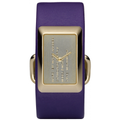 Marc Jacobs Champagne Dial Purple Leather Strap Watch for Women - MBM2044