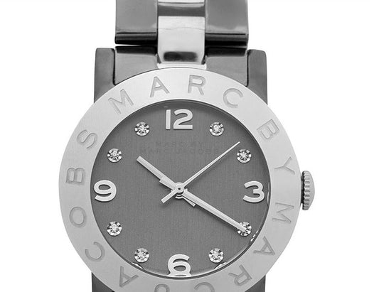 Marc Jacobs Amy Grey Dial Grey Stainless Steel Strap Watch for Women - MBM3196