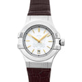 Maserati Potenza Silver Dial Brown Leather Strap Watch For Women - R8851108506