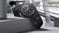 Maurice Lacroix Aikon Chronograph Limited Edition Black Dial Black Leather Strap Watch for Men - AI1018-PVB01-337-1