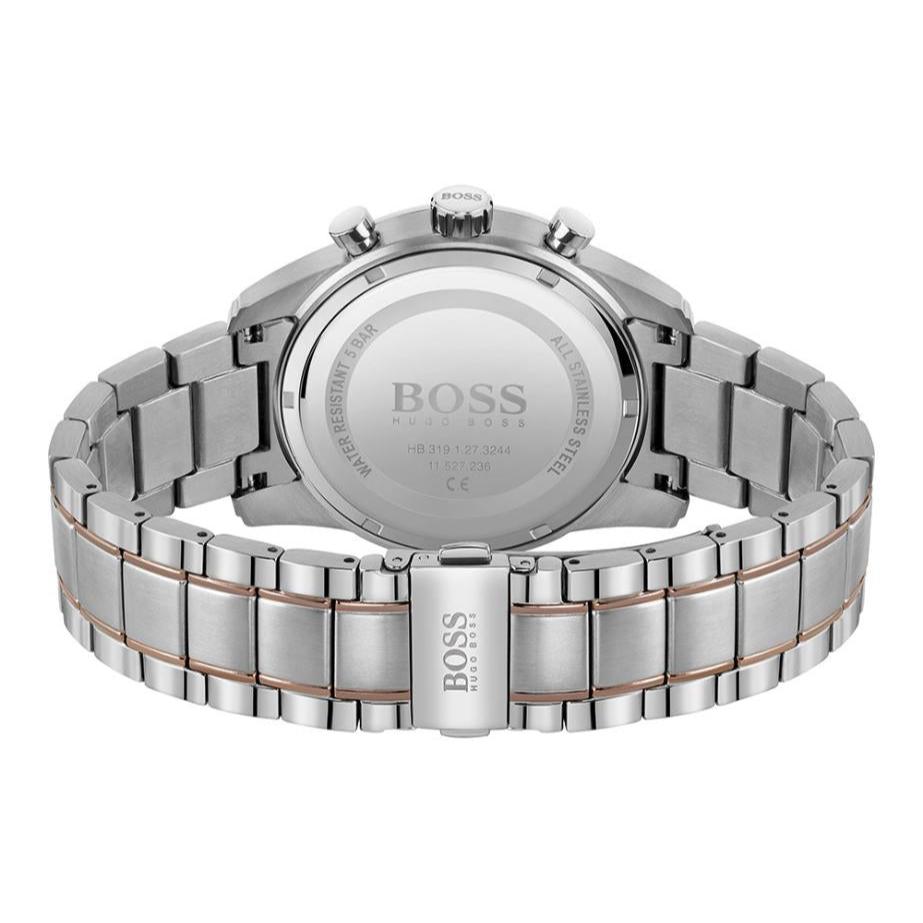 Hugo Boss Skymaster Chronograph Grey Dial Two Tone Steel Strap Watch for Men - 1513789