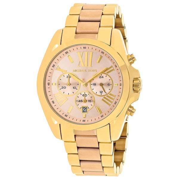 Michael Kors Bradshaw Gold Dial Gold Steel Strap Watch for Women - MK6359