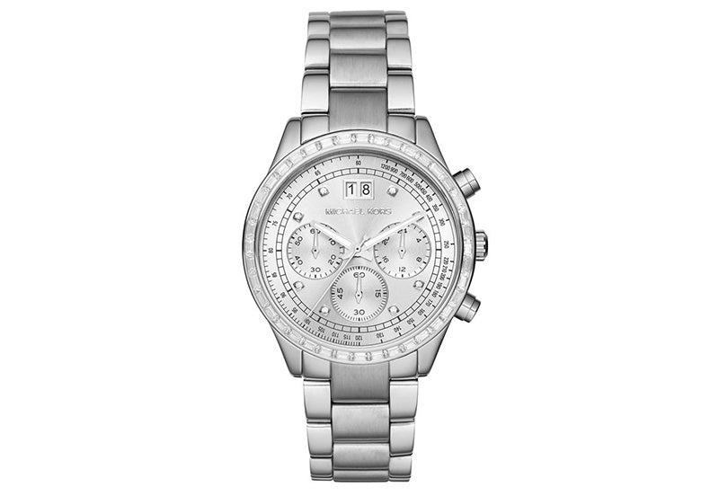 Michael Kors Brinkley Silver Dial Silver Steel Strap Watch for Women - MK6186