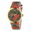 Gucci G Timeless Brown Dial Brown Leather Strap Watch For Women - YA1264133