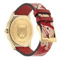 Gucci G Timeless Quartz Red Dial Red Leather Strap Watch For Women - YA1264054